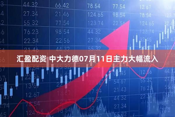 汇盈配资 中大力德07月11日主力大幅流入