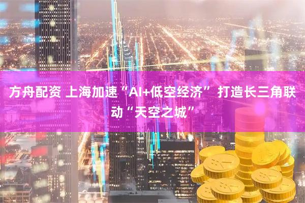 方舟配资 上海加速“AI+低空经济” 打造长三角联动“天空之城”