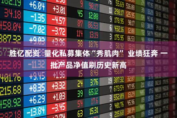 胜亿配资  量化私募集体“秀肌肉” 业绩狂奔 一批产品净值刷历史新高